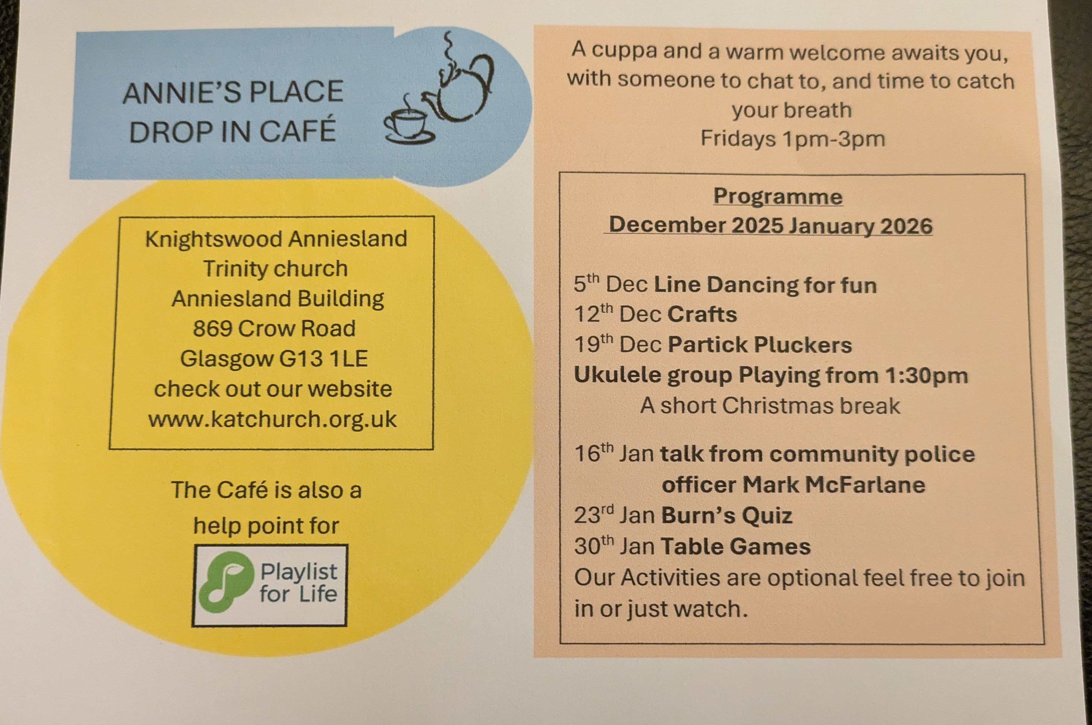 Annies place programme dec Jan2025